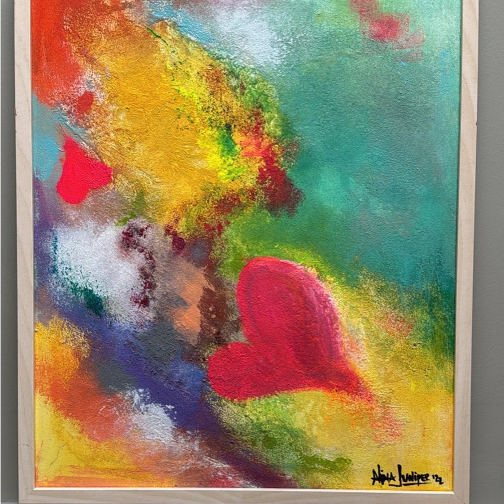 “Heart’s Desire” 16x20 Acrylic (Textured) on Canvas by Nina Juniper original art